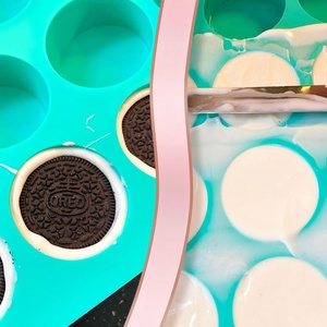 Moule à chocolat en silicone de qualité alimentaire, non toxique, écologique, réutilisable, résistant à la chaleur, antiadhésif, personnalisé, en forme de pièce de monnaie - Product Image 2