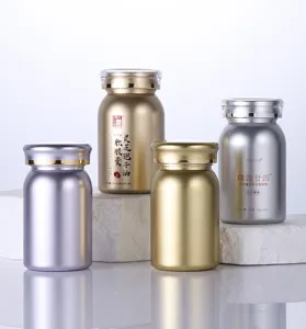 100 Ml Golden Plastic Medical Pill Bottles Supplement Bottle Packaging For Capsule Plastic Sealed Jar