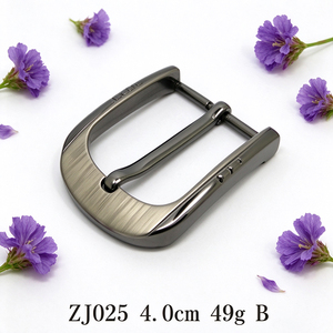 Boucle ardillon élégante et arrondie en alliage de zinc de 40 mm, finition brossée, à simple ardillon, quincaillerie de luxe pour bracelet en cuir pour femme - Product Image 1