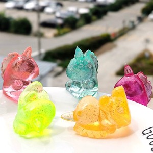 CHENXI Transparent Jelly Unicorn <b>Squeeze</b> Toy with Silicone Maltose Filled Stress <b>Ball</b> 2.9x4cm Anxiety Relief Pinch Squishy Toy - Product Image 2