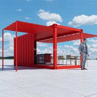 Restaurant conteneur pop-up, café préfabriqué avec cuisine, kiosque, magasin de proximité