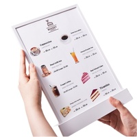 Boîte lumineuse LED en acrylique en forme de L pour menu, affichage A4, luminosité réglable, pour comptoir A3, liste de prix, éclairage pour salons de thé
