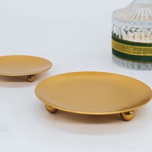 Mini nordique doré noir fer <span class=keywords><strong>bougeoir</strong></span> créatif Simple géométrique plaque romantique bougie plaque décor maison - Product Image 4