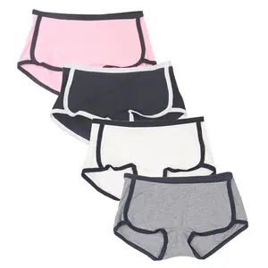 Popular Briefs Boxer Panties Cute Underwear Women Soft Cotton Middle Waist Sexy Sport Boyshorts