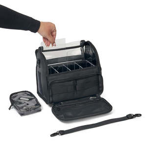 Étui à pinceaux de maquillage en cuir de crocodile Pro <span class=keywords><strong>MUA</strong></span> Essential brosse cosmétique outils de beauté organisateur sac à bandoulière avec séparateur en acrylique - Product Image 4