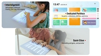 Nouvelle conception compacte, projecteur de table intelligent pour enfants avec écran tactile 4K 720P, apprentissage à domicile, auto-apprentissage et divertissement à domicile