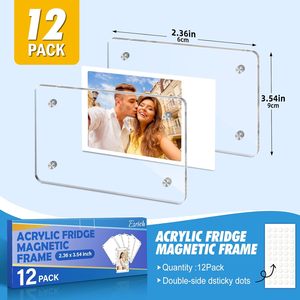 Acrylic Tủ Lạnh Khung Từ Hai Mặt Ảnh Nam Châm Khung Cho Tủ Lạnh Mini Trong Suốt Khung Ảnh Quà Tặng - Product Image 2