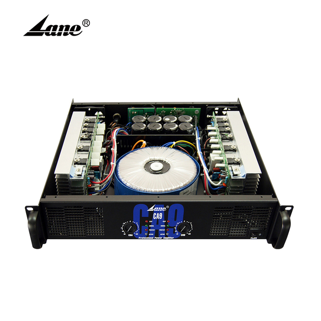 Lane CA9 Genuine Aluminium Front Panel 2*600 Watt 2U Class H Karaoke Audio Power Amplifier DJ