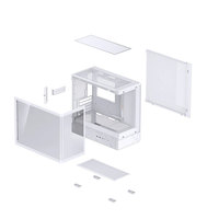 Boîtier PC Gaming D200 Mid-Tower Style Mini avec Ports USB Frontaux, Ventilateurs de Refroidissement, Matériaux Métalliques en Alliage d'Aluminium-SPCC, M-ATX, Stock Disponible