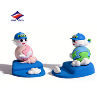Support de téléphone portable en PVC personnalisé avec personnage de dessin animé mignon, support de téléphone portable en silicone, fabriqué par Longzhiyu, une super usine avec 20 ans d'expérience