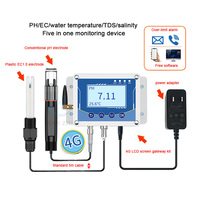Sensor de Calidad del Agua 5 en 1, pH, EC, TDS, Salinidad, Temperatura, Sonda Multiparámetro, Sensor de Agua RS485 Modbus