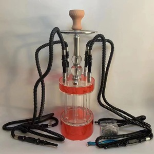 Chất lượng cao bốn Ống gatling Acrylic Arabic hookah với ánh sáng gương kỹ thuật miễn phí loại mô hình hộp đóng gói cho thanh KTV sử dụng - Product Image 3
