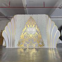 Standing Backdrop Bunga PVC Populer Set Lengkap untuk Panggung Pernikahan, Standing Backdrop untuk Acara Pernikahan