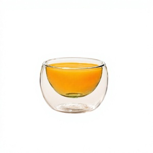 Tasse en verre borosilicate double paroi 280 ml faite à la main, sans plomb, isolée, pour café, thé, latte, expresso, réutilisable, en gros - Product Image 2