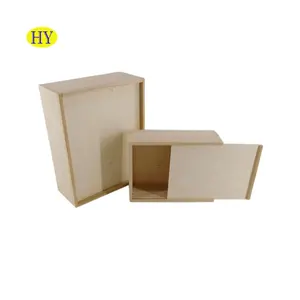 Custom Finger Joint Wood Gift Craft Storage Box Unfinished Portable Antique Wooden Jewelry Box With Opening On Top