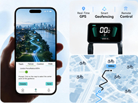 YL-81F-HD Meter LCD Pintar untuk Sepeda Listrik dengan GPS Locator, Alarm Anti-maling, NFC, Bluetooth BLE, Layar Warna untuk Sepeda Listrik