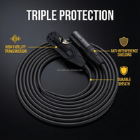 Câble audio micro XLR équilibré mâle-femelle en cuivre sans oxygène ABCCABLS pour mixeur, enregistrement en studio, performance scénique