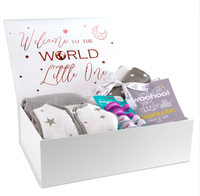 Fabricant prix compétitif chaussettes de noël carton papier emballage nouveau-né coffret cadeau boîte bébé vêtements nouveau-né coffret cadeau