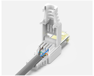 Prise de connecteur de champ ZHEFAN RJ45 UTP-prise de connecteur RJ45 prise trapézoïdale Cat5/CAT6 prise modulaire sans outil - Product Image 4