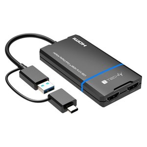 Adaptateur vidéo IADAP USBCA 2HDMI Noir 623639 - Product Image 1