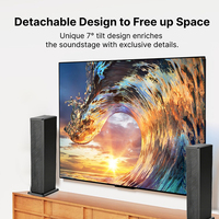 Système de barre de son 4.1 canaux avec subwoofer sans fil Bluetooth, puissance de pointe de 280 W, audio home cinéma