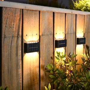 Applique murale à led blanche chaude à recharge solaire extérieure, imperméable conforme à la norme IP65, éclairage d'extérieur, idéal pour un <span class=keywords><strong>jardin</strong></span> ou des escaliers - Product Image 5