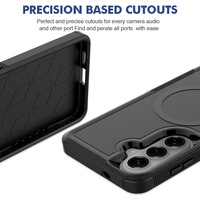 Étui de téléphone portable hybride TPU PC 2 en 1 avec coque magnétique arrière antichoc pour Samsung A17 A07 A16 A56 A06 5G S26 Ultra