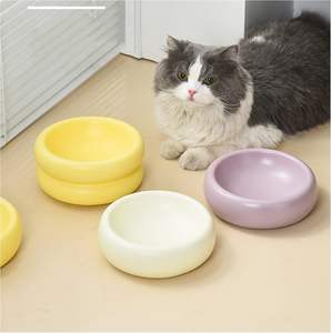 Cuenco de cerámica blanca de alta capacidad para gatos, <span class=keywords><strong>monocapa</strong></span> de boca ancha grande para protección de vértebras cervicales para comida para gatos, arroz, otras comidas - Product Image 1