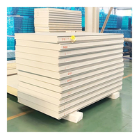 Panneau sandwich PU PIR haute densité, isolé thermiquement, pour murs et toitures, pour la construction de maisons préfabriquées et d'ateliers