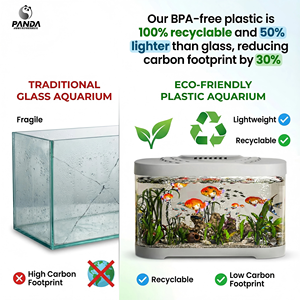 מודרני שקוף ידידותי לסביבה טנק דגים פלסטיק מודרני - Product Image 3