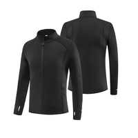 Hauts actifs pour hommes et femmes automne hiver séchage rapide velours fin Fitness loisirs course vêtements col montant haute grande taille