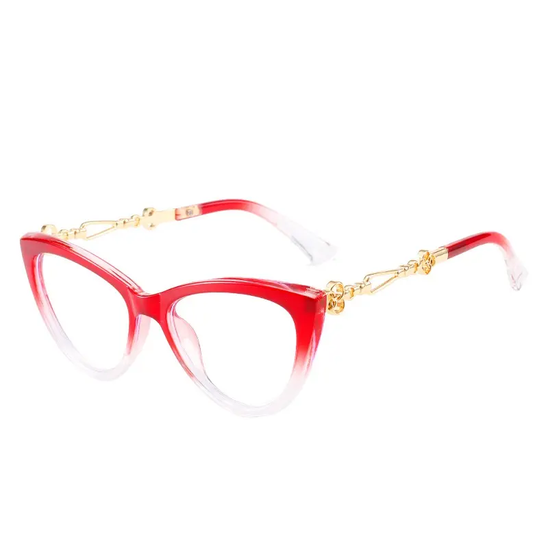 Thời trang mới Retro Đen Cat Eye của phụ nữ kính thương hiệu thiết kế chống ánh sáng màu xanh Kính mắt Frames 2024