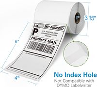 4x6 gulungan label pengiriman termal langsung untuk Printer Zebra & Rollo | Kertas stiker kode batang perekat