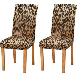 ชุดผ้าคลุมเก้าอี้รับประทานอาหารลายเสือดาวที่ทันสมัยสำหรับใช้ในห้องครัวโรงแรมร้านอาหาร4ชิ้นยืดได้ - Product Image 4