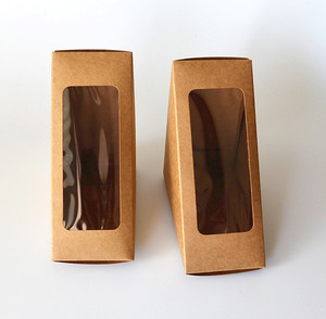 Boîte d'emballage en papier Kraft biodégradables Oem, boîte artisanale de haute qualité avec fenêtre, 10 pièces - Product Image 5