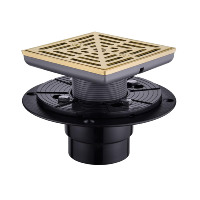 Carré en acier inoxydable personnalisé douche siphon de sol grille amovible couverture passoire à cheveux pour cuisine salle de bain carrelage-dans la bride