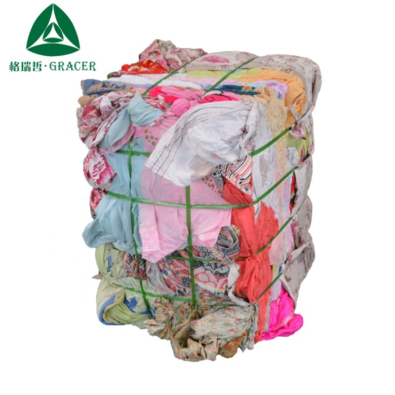 Light Calico Used Clothing Cotton Rags