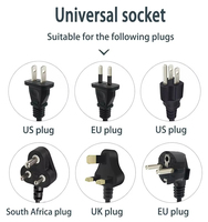 Hepsi Bir Arada Evrensel Seyahat Güç Adaptörü, 2 USB 1 Tip-C Hızlı Şarjlı Evrensel Priz Adaptörü