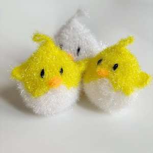 Linge à vaisselle en <span class=keywords><strong>crochet</strong></span> fait à la main Design acrylique carré créatif avec coquille cassée Poussin Serviette à vaisselle en polyester - Product Image 2