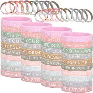 Custom Logo Rubber Bracelet Eco-Friendly Embossed Silicone Wristband For Events And Party Festivals Packaged In Bag