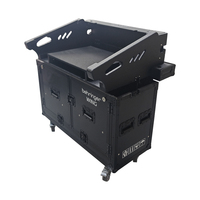 Flight case hydraulique Behringer WING avec roues, système audio PA, équipement sonore, scène extérieure, portable, entièrement noir