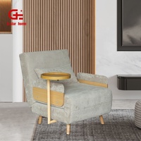 Fauteuil inclinable à siège unique pour maison moderne avec cadre en bois canapé-lit en tissu mobilier pour salon ou hôtel