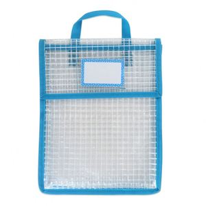 2026 New Waterproof Portable PVC Mesh <b>Pouch</b> for Student <b>Books</b> and A4 Files Transparent Document Bag with Button Closure Tote ... - Product Image 5