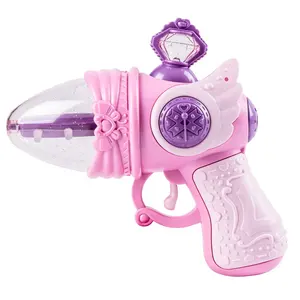 批发儿童玩具枪旋转发光二极管发光枪玩具塑料有声女孩音乐电动玩具枪