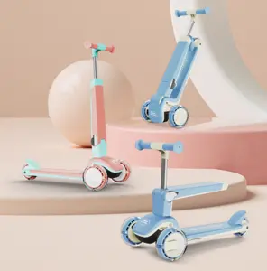 BEBELUX Wholesale Folding Baby Foot Scooter 3 in 1 Kids Kick 3 Wheels Scooter Children Kid's Scooters for Kid Children Foldable