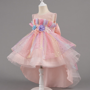 ชุดเดรสเด็<span class=keywords><strong>ก</strong></span>ผู้หญิงลายดอ<span class=keywords><strong>ก</strong></span>ไม้ 3 มิติ ประดับเลื่อม แบบออมเบร ไฮโล โบว์ สำหรับงา<span class=keywords><strong>น</strong></span>วั<span class=keywords><strong>น</strong></span>เกิด พิธีศีลจุ่ม ชุดฤดูร้อนสำหรับเด็กเล็ก เสื้อผ้าเด็กผู้หญิง ขายส่ง - Product Image 2