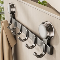 Crochet de porte à ventouse sans perçage, fixation robuste, en plastique et aluminium aérospatial, pour rangement de vêtements et manteaux dans l'entrée