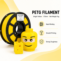 Filamento PETG Básico Amarillo, Material de Impresión de Alta Resistencia a Impactos, Filamento para Impresora 3D para Fabricación de Moldes