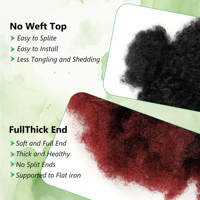 70g/paquet # 1B/BUG Cheveux synthétiques très doux, mèches sans trame, extensions de cheveux semi-naturelles pour les tresses, les tresses africaines