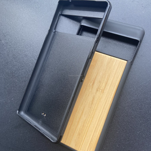 Funda de madera para Google <span class=keywords><strong>Pixel</strong></span> 6 <span class=keywords><strong>7</strong></span> <span class=keywords><strong>Pro</strong></span>, funda de bambú de madera natural para Samsung <span class=keywords><strong>S22</strong></span> S23 S21 A14, funda de teléfono láser de nogal de madera grabada - Product Image 5